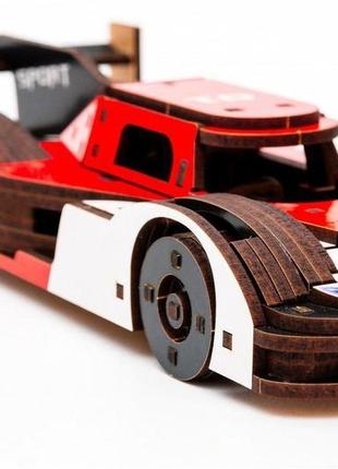 Гоночний автомобіль racing car модель з дерева конструктор із 146 деталей4 фото
