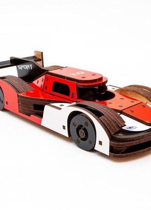 Гоночний автомобіль racing car модель з дерева конструктор із 146 деталей5 фото