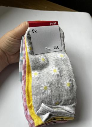 Комплект з п’яти пар шкарпеток для дівчинки розмір ніжки 34 362 фото