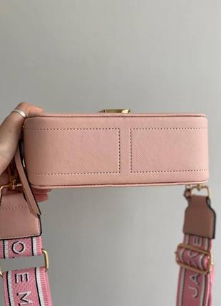 Элегантная повседневная женская сумочка клатч mark jacobs брендовая сумка марк джейкобc кожаная розовая4 фото