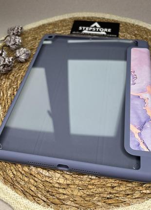 Книжка smart case для ipad 5/6 (9.7) під шкіру з малюнком прозорий слот, відділ під pencil протиударний2 фото