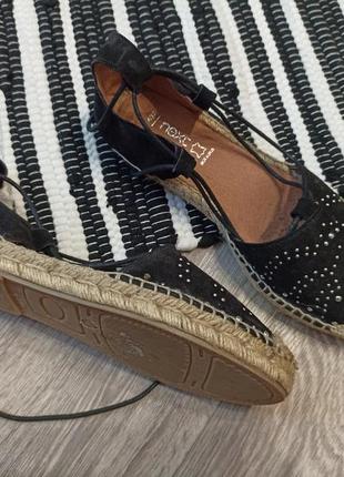 Классные натуральные замшевые эспадриллье закрытые босоножки некст