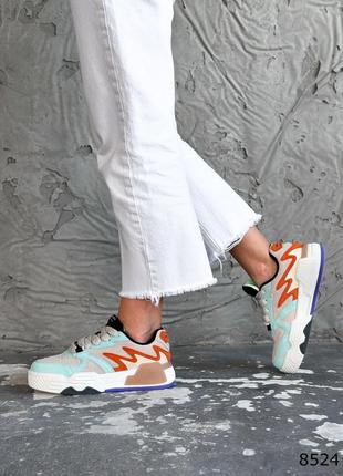 Стильні яскраві кросівки жіночі замшеві весняні-осінні,замша-жіноче взуття весна-осінь2 фото