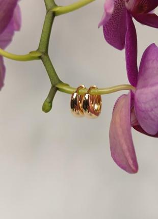 Сережки кільця "капелька"