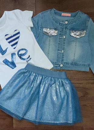 Літній комплект трійка для дівчинки 6р seagull