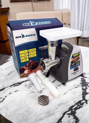 М'ясорубка seabreeze sb-003, електрична м'ясорубка з насадками, багатофункціональна електрична.