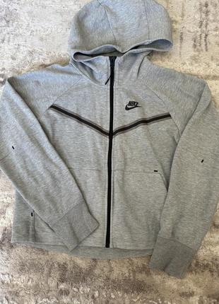 Толстовка nike nsw tech fleece windrunner hoodie full-zip grey