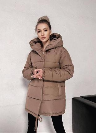 Распродажа! теплая зимняя куртка/пуховик зефирка 3 цвета + подарок*7 фото