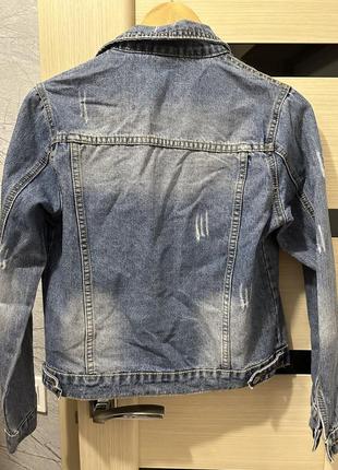 Джинсовка куртка джинсовая отличное качество пиджака голубой турция2 фото