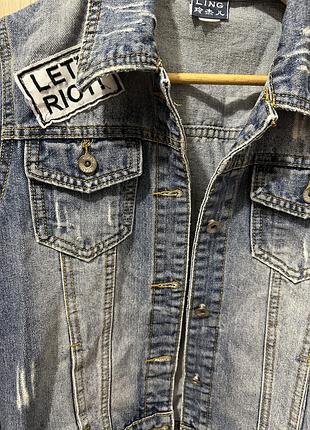 Джинсовка куртка джинсовая отличное качество пиджака голубой турция4 фото