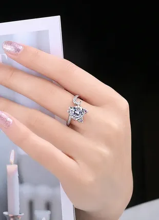 Серебряное кольцо "котик"4 фото