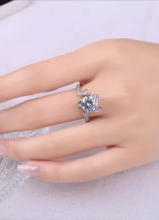 Серебряное кольцо "котик"5 фото