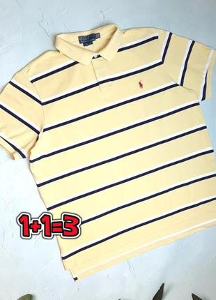 🎁1+1=3 фірмова синя чоловіча футболка поло pierre cardin, розмір 46 - 48