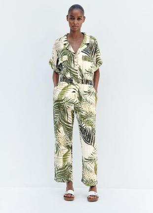 Комбинезон женский брючный в принт zara - xs, s, l