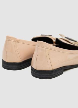 Туфлі жіночі лакові 244r18-00944, колір світло-бежевий4 фото
