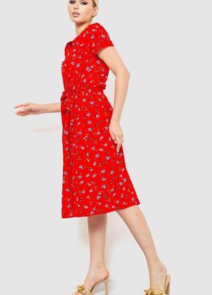 Сукня з квітковим принтом, колір червоно-синій, 230r006-223 фото