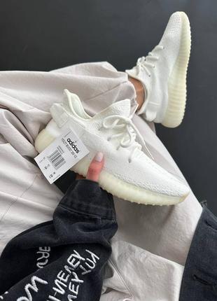 Мужские кроссовки адидас изи буст белые премимум / adidas yeezy boost 350 “white”