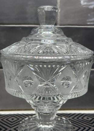 Ваза, сахарница, конфетница хрустальная
