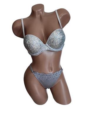 H&m серебристый пайетки бюстгальтер блестящий деско диско вечеринка фестиваль левчик л...