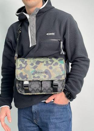 Чоловіча шкіряна сумка люкс якості у брендовому стилі2 фото