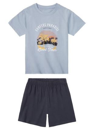 Пижама (футболка и шорты) для мальчика pepperts lidl 409986-н 134-140 см (8-10 years) голубой
