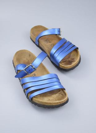Шльопанці тапці босоніжки birkenstock сині 38