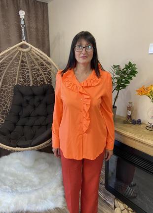 Сорочка блузка блуза нова оранжева помаранчева