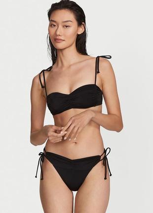 Чорний купальник з бандо victoria's secret