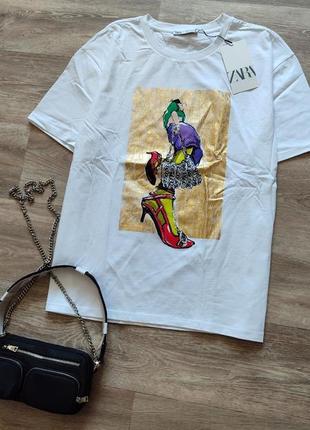 Футболка zara модна дівчина розмір s  оригінал new collection