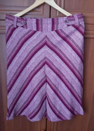 Юбка теплая в скошенную полоску