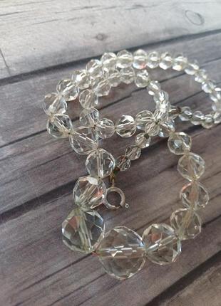 Намисто скло вінтаж на металевому дротику