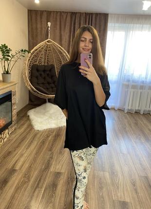 Футболка овер сайз черная новая