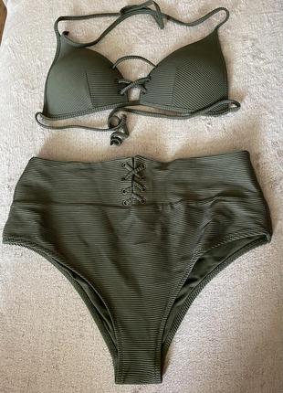 Продам купальник хакі/ темно-зеленого кольору calzedonia cobey