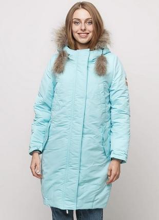 Тепла парка українського бренду dasti у неймовірному кольорі тіффані