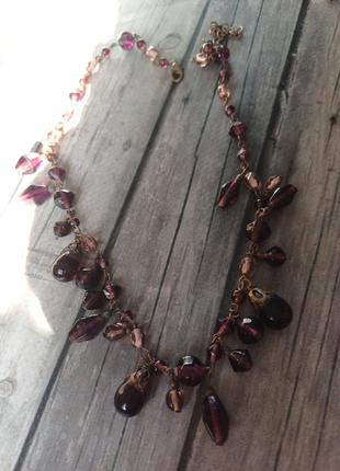 Ожерелье стекло винтаж