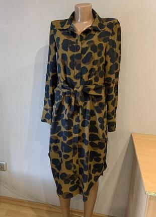 Розкішне брендове плаття- сорочка в актуальному принті