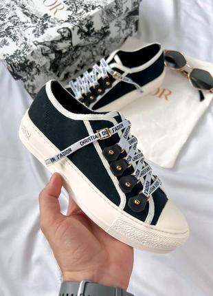 Шикарные, женские кеды в стиле dior b23 low black premium