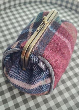 Harris tweed / шерсть / гаманець / гаманець поцілунок