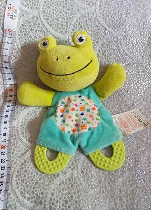 Комфортер погремушка прорезыватель лягушки