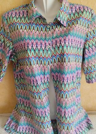 Блузка рубашка, хлопок,48