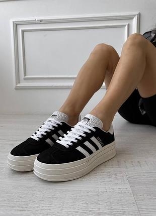 Adidas gazelle white black