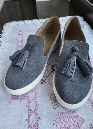 Лофери сірі замшеві 40р