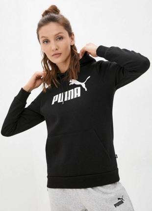 Чорне утеплене спортивне худі від puma  розмір xs-s ( на ог 80-85 см) худи толстовка кофта