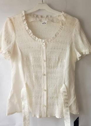 Біла вишивка на бавовн