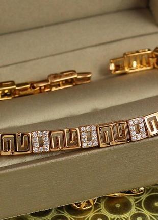 Браслет xuping jewelry сиртаки 19 см 6 мм золотистый1 фото