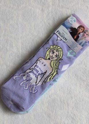 Шкарпетки дитячі на дівчинку комплект 2 пари роз. 27-30, 35-38 від disney frozen нові