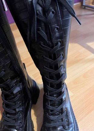 Zara черевики сапоги шкіра ботильйони5 фото