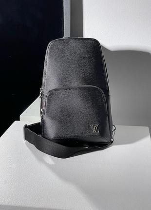 Мужская кожаная сумка слинг люкс качества в брендовом стиле9 фото