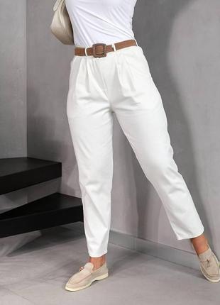 Жіночі білі котонові штани 48-50 52-546 фото