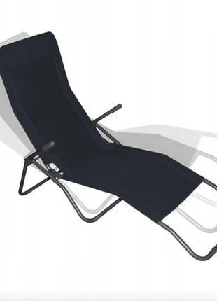 Кресло-шезлонг jumi раскладной черный1 фото